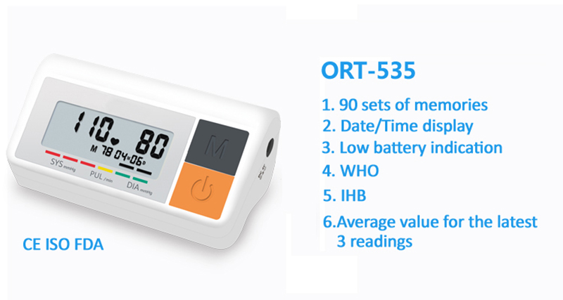 ORT535 Upper arm type blood pressure monitor