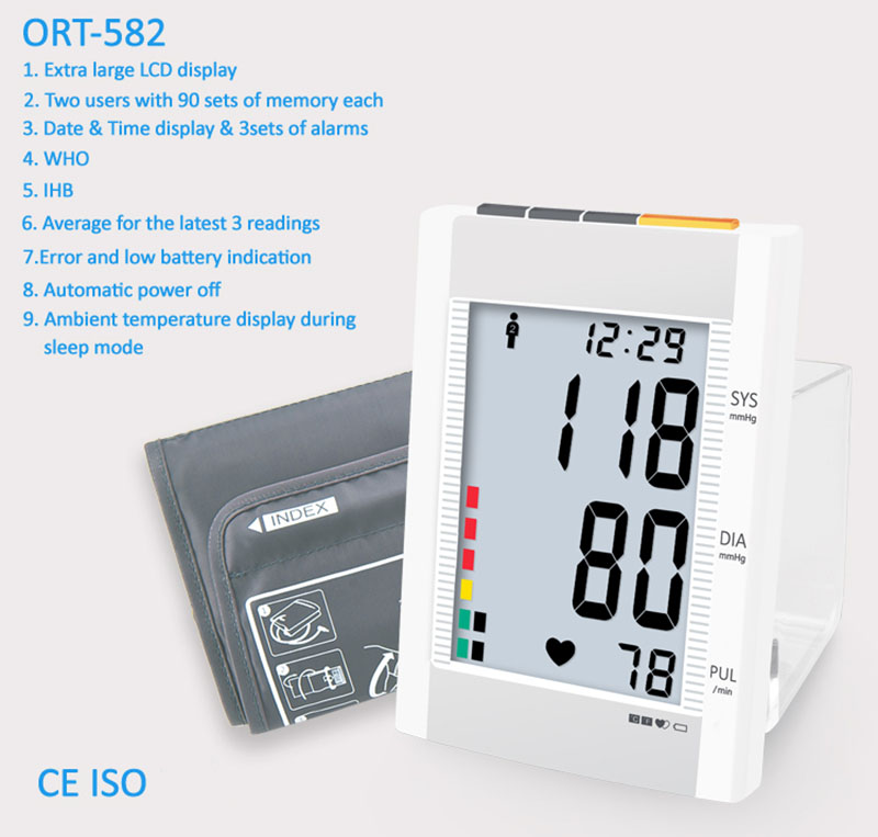 ORT 582 Upper arm type blood pressure monitor