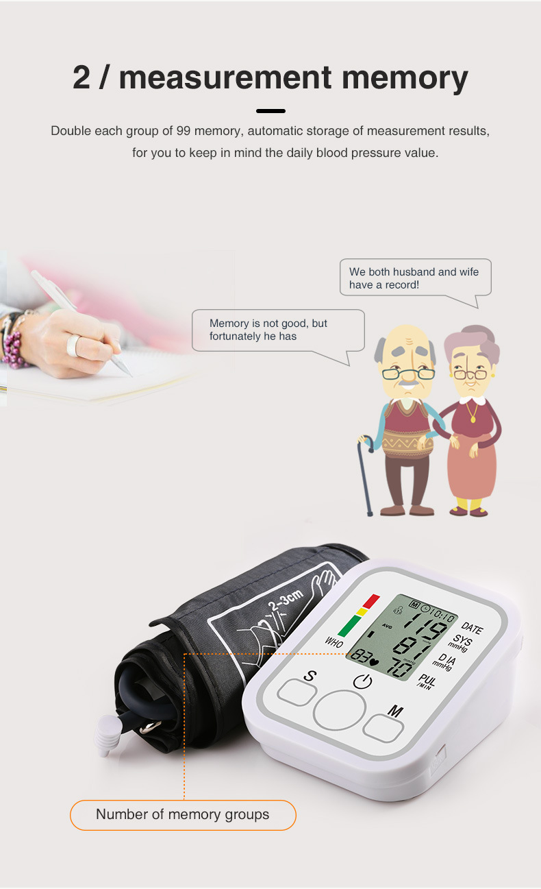 ORIENTMED automatic Digital Electronic blood pressure with USB line in stock