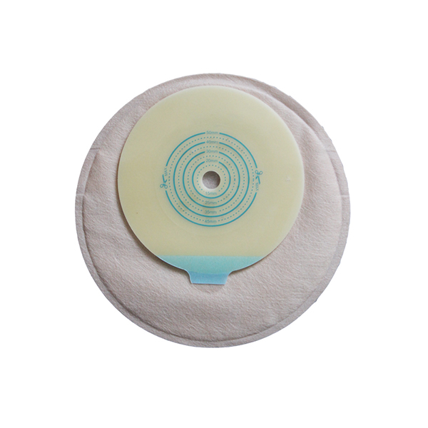 Two pieces disposable hydrocolloid ostomy bag
