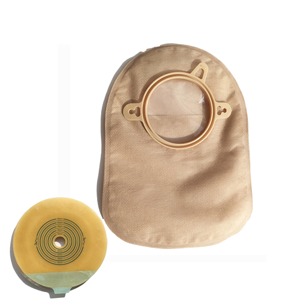 Two pieces disposable hydrocolloid ostomy bag