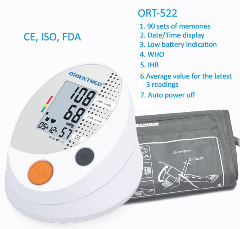 ORT522 Upper arm type blood pressure monitor