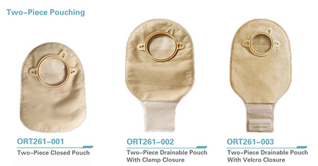 Two pieces disposable hydrocolloid ostomy bag