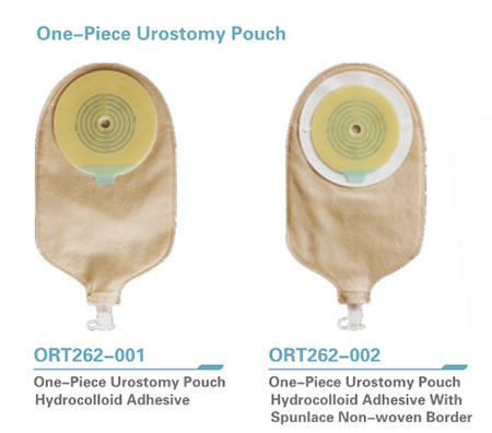Two pieces disposable hydrocolloid ostomy bag