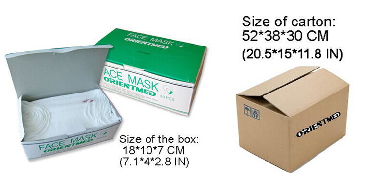 3ply disposable face mask of type I, Type II, Type IIR