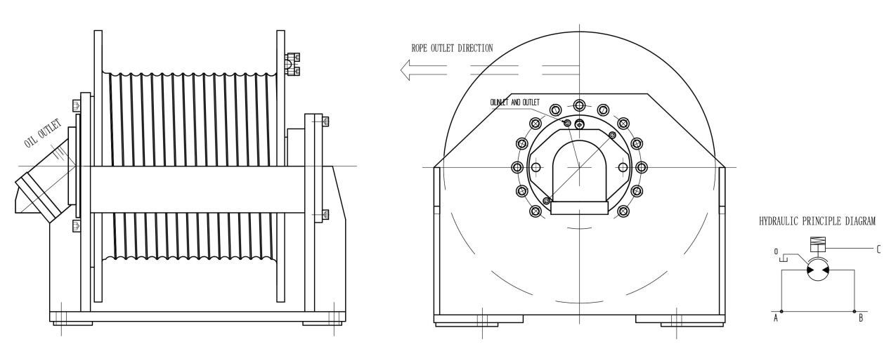 hydraulic boom winch