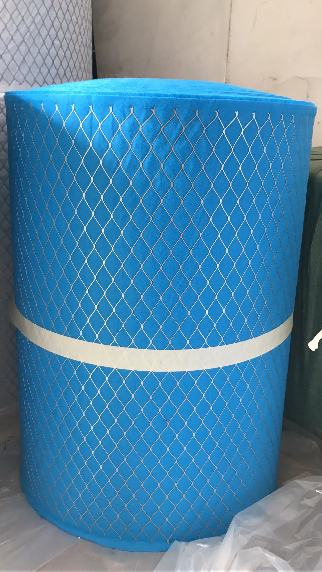 Metal mesh polyester synthetic fibre g4 pre pleated air filter media roll1