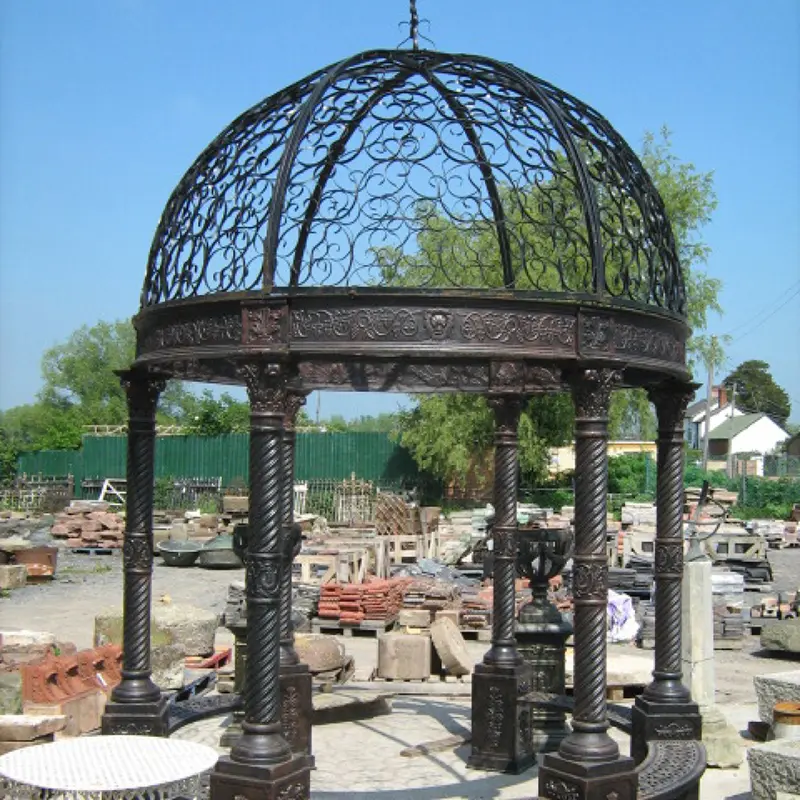 Cast iron gazebo for garden decoration