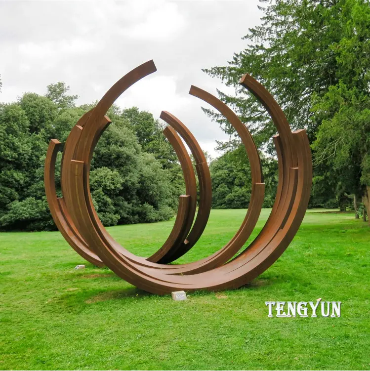 Garden Outdoor Decorative Metal Carbon Steel Annuel Ornamental Corten Steel Sculpture For Sale