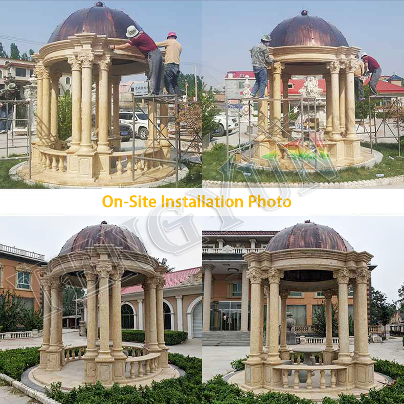 marble gazebo installation