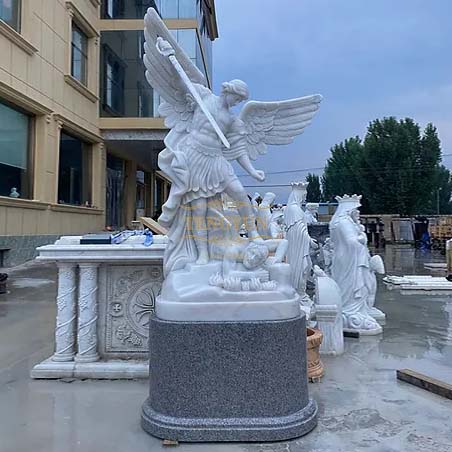 marble Michael the Archangel statue (1)