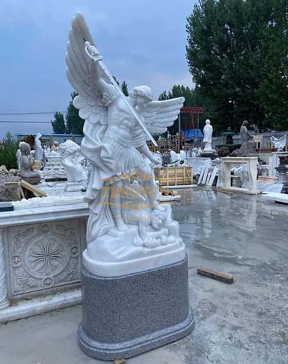 marble Michael the Archangel statue (2)