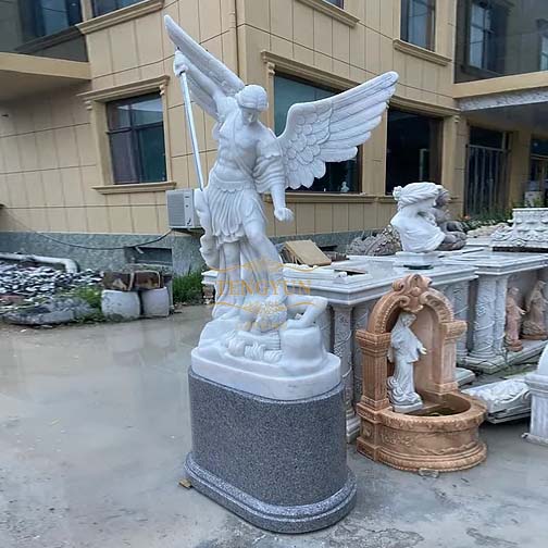 marble Michael the Archangel statue (3)