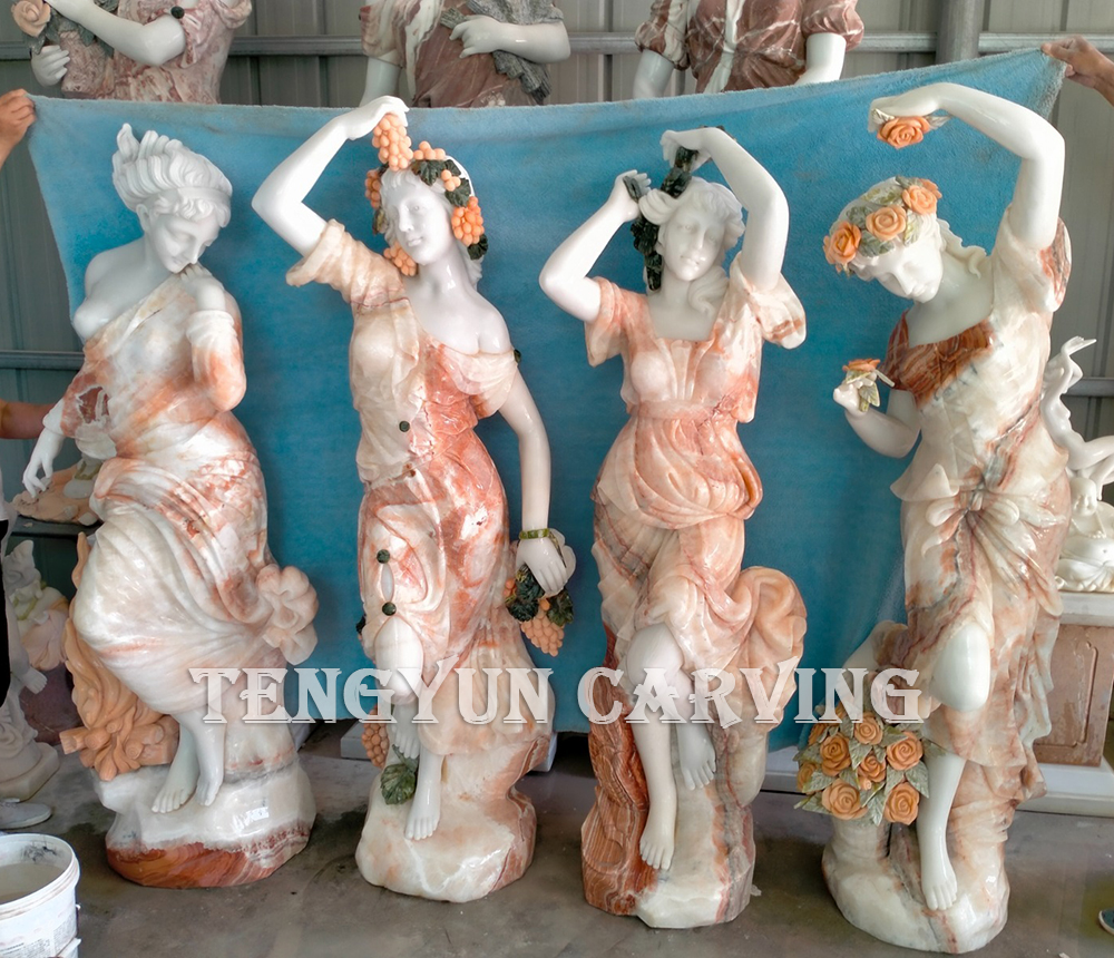 natural marble four season sculpture