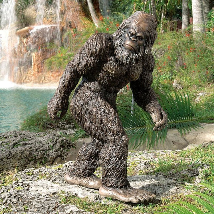 https://www.firststatue.com/garden-outdoor-life-size-gorilla-sculpture-yeti-bigfoot-bronze-statue-for-sale-product/