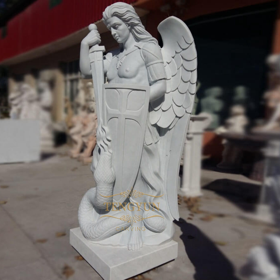 marble religious statue St. Michael The Archangel (1)