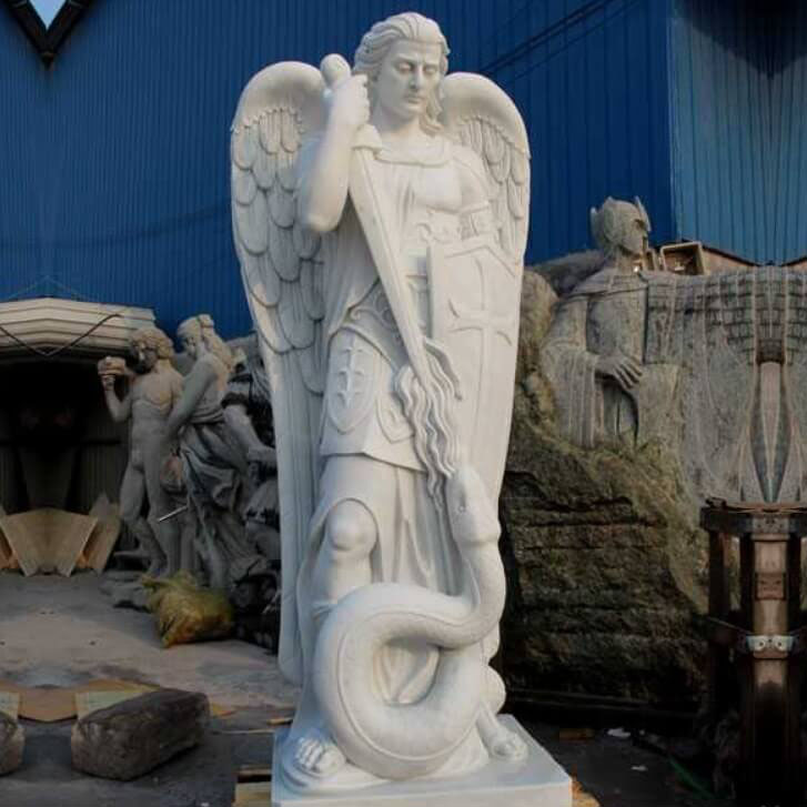 marble religious statue St. Michael The Archangel (2)