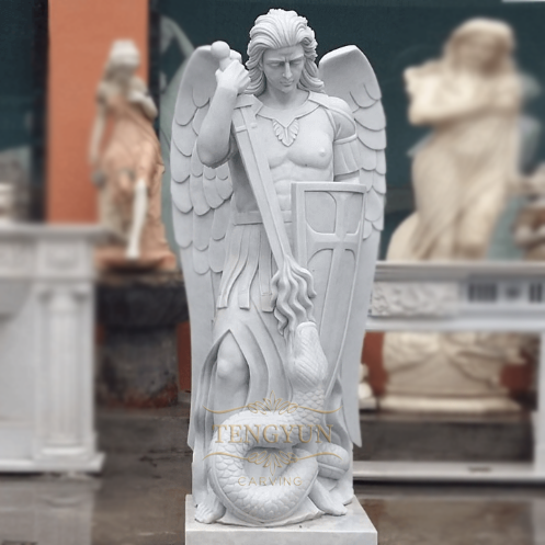 marble religious statue St. Michael The Archangel (1)