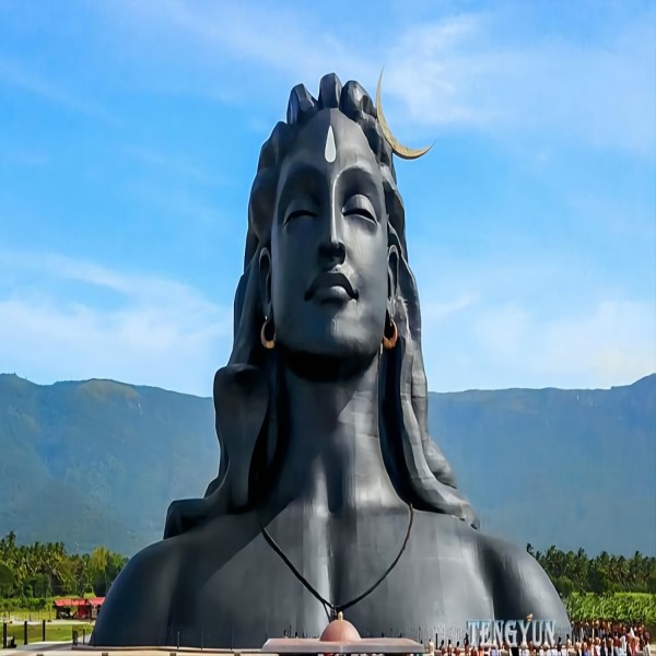 White Marble Lord Of Shiva Hinduism Statue (11)(1)