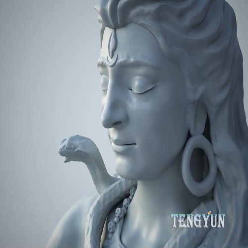 White Marble Lord Of Shiva Hinduism Statue (6)(1)