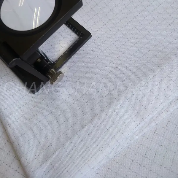 White 190GSM PES COT Antisitatic Fabric