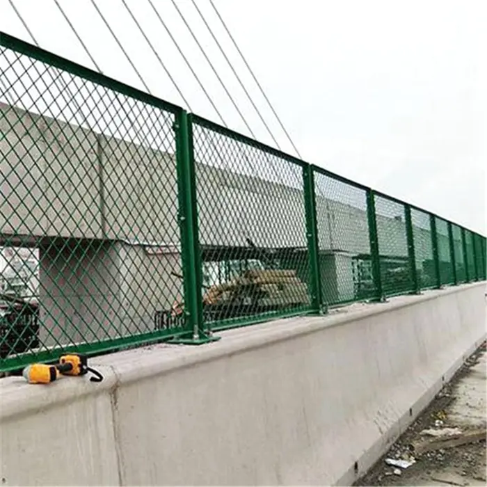 expanded steel plate anti glare diamond frame fence factory bridge anti throwing net