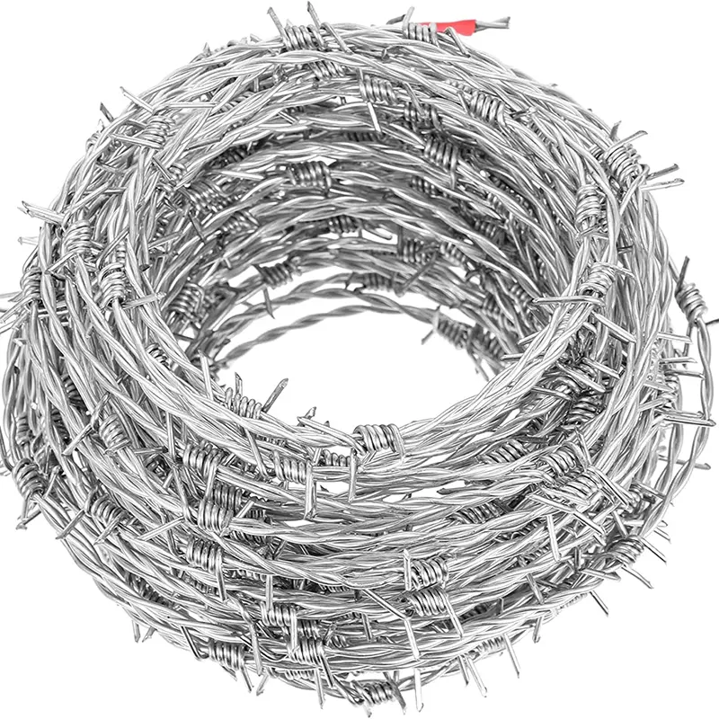 Stainless steel double twist barbed wire fence protective net