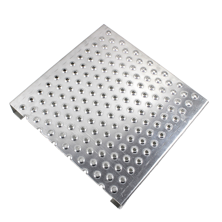 Perforated perf-o grip strut plank safety grating for industrial platform stair step tread floor
