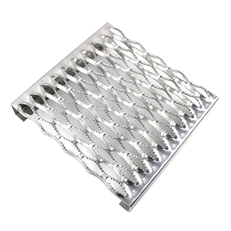 Perforated perf-o grip strut plank safety grating for industrial platform stair step tread floor