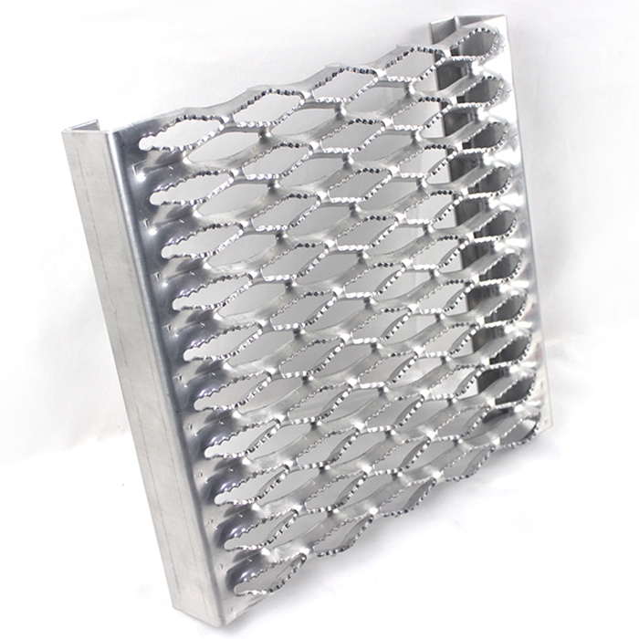 Hot Dip Galvanized Anti Skid Metal Plate Stair Tread Plank Grating Safety Grip Strut For Industrial Platform