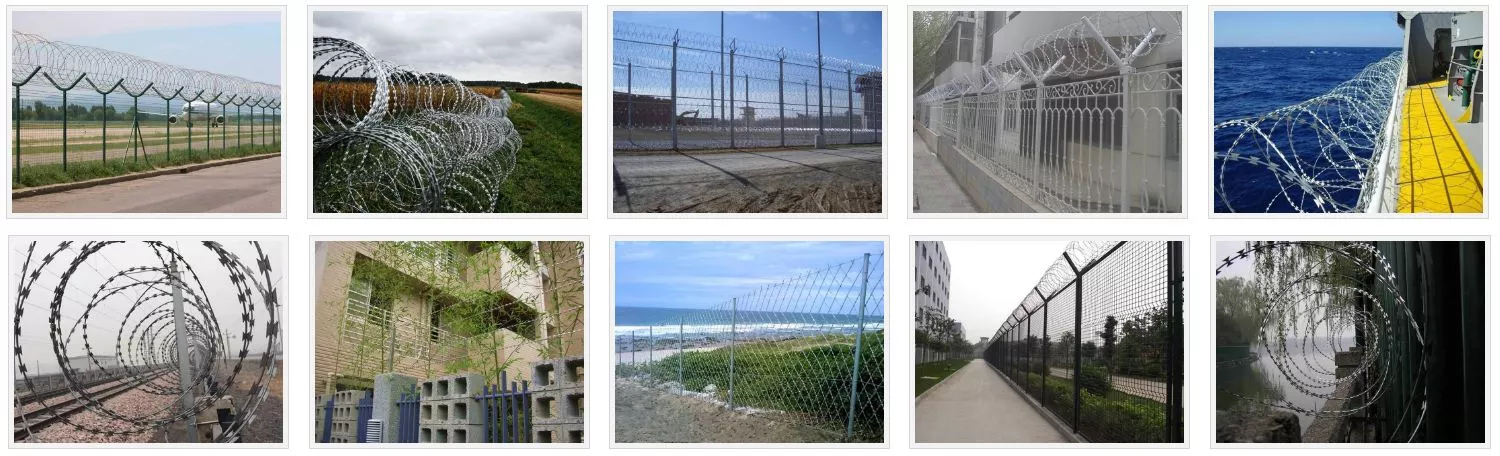 Hot-dip galvanized isolation protection blade barbed wire