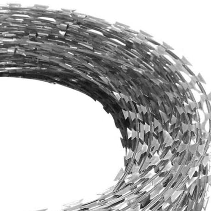 Galvanized Welded Razor Blade Mesh Razor Wire Mesh Rolls For Perimeter Security