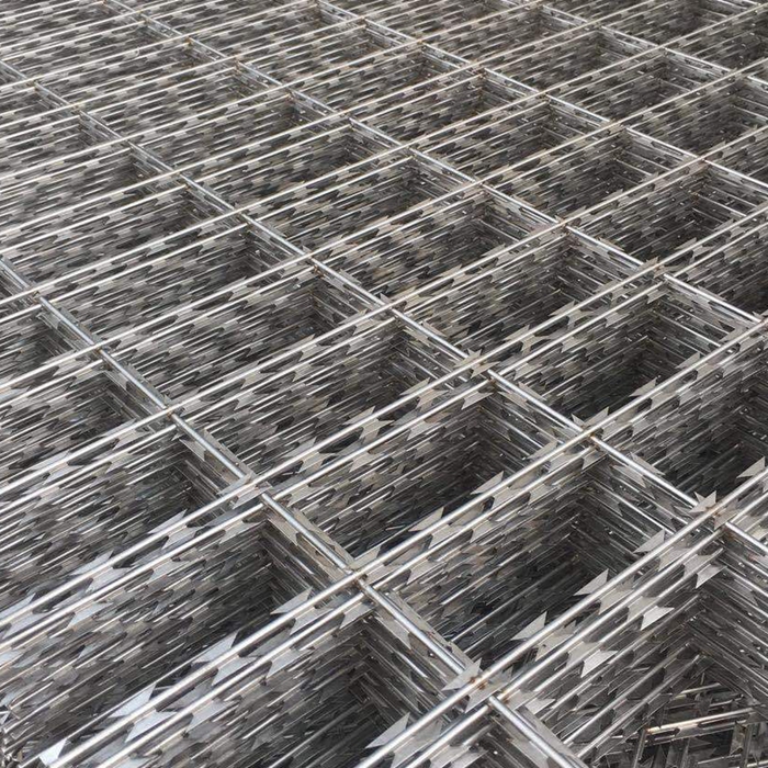 Straight Line Razor Barbed Wire Mesh Fence Welded Razor Barbed Wire Mesh