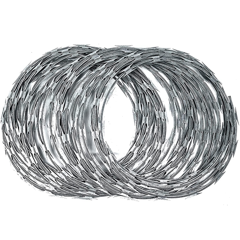 Hot-dip galvanized isolation protection blade barbed wire