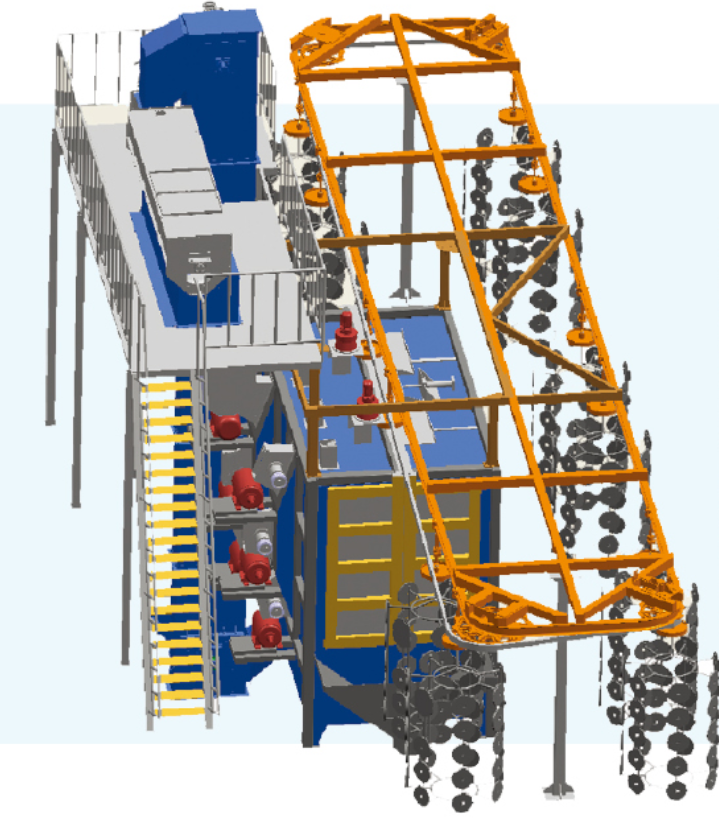 hanger type shot blasting machine