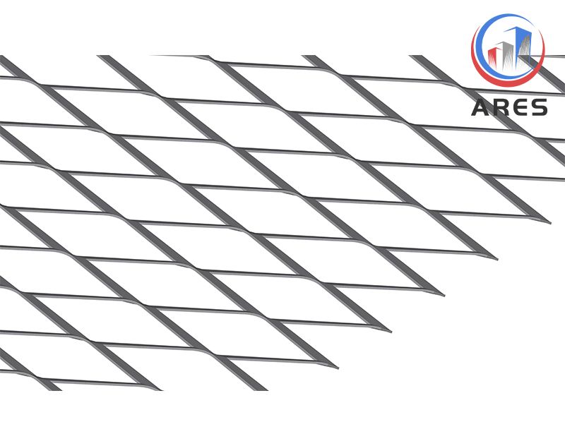 Diamond Metal Mesh Panels, Exterior Facade Raised Aluminum Expanded Metal