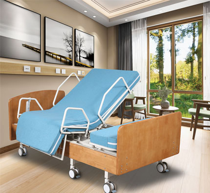 Multifunctional electric rotating bed for elderly care