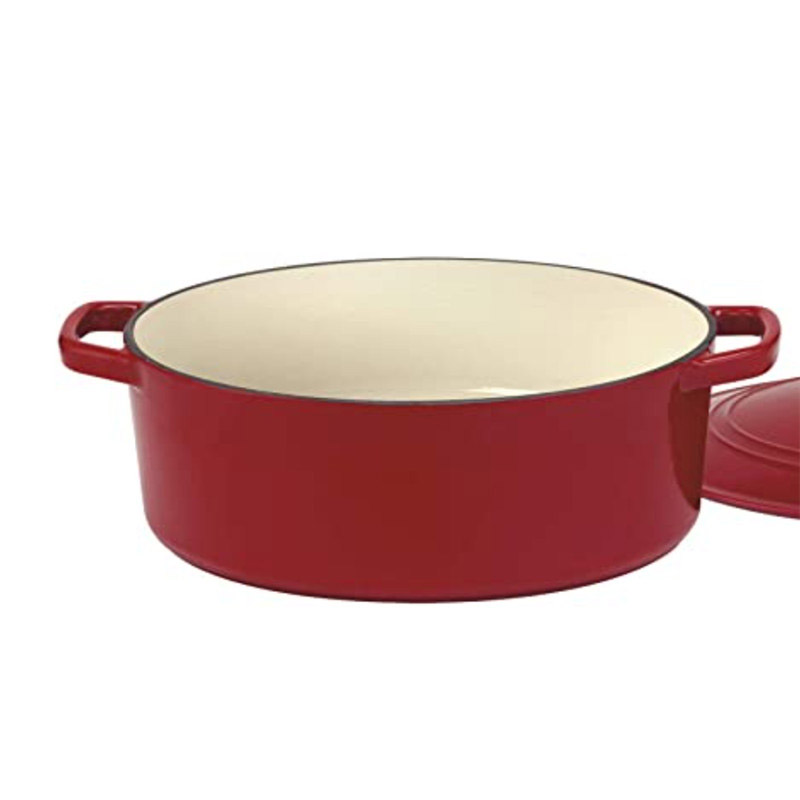 Enameled Cast Iron Oval Dutch Oven