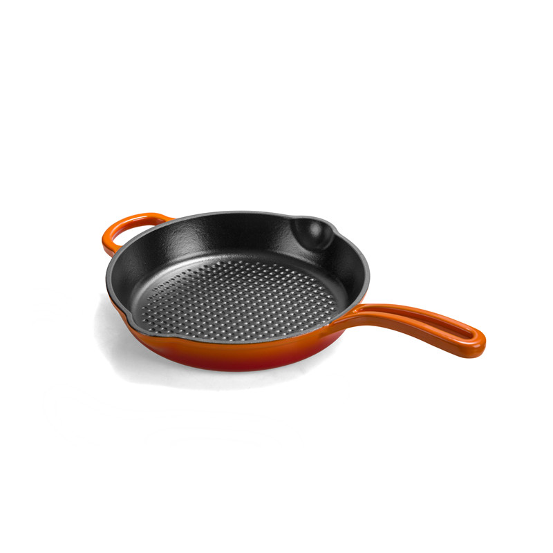 Light Weight Enameled Cast Iron Non-Stick, Skillet, Frying Pan