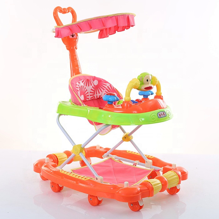 China Wholesales New Model Easy to fold 360 Degree Rotating Baby Walker/good quality baby walker for sale
