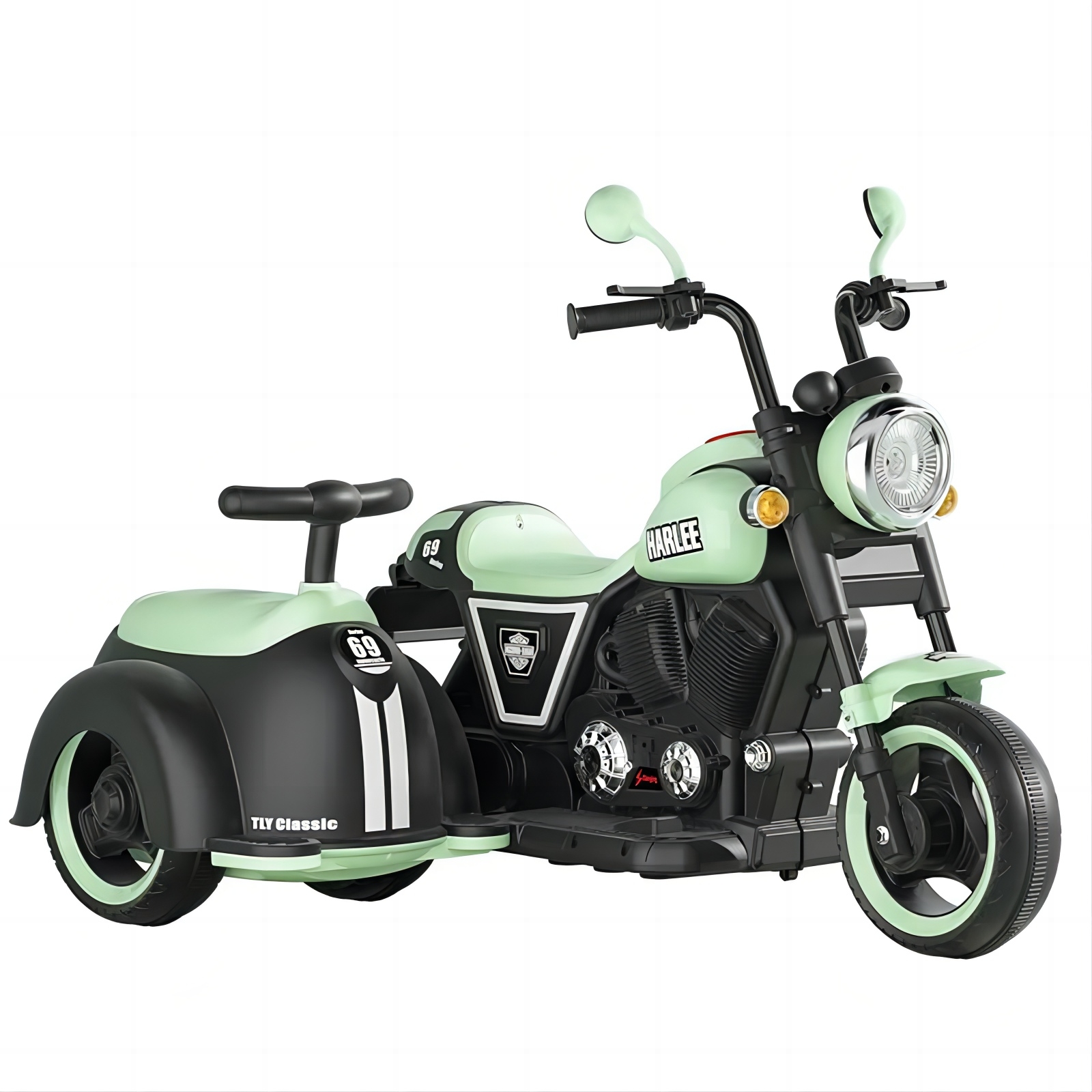 Twin Kids Electric Motorcycle with Double Drive And Big Battery
