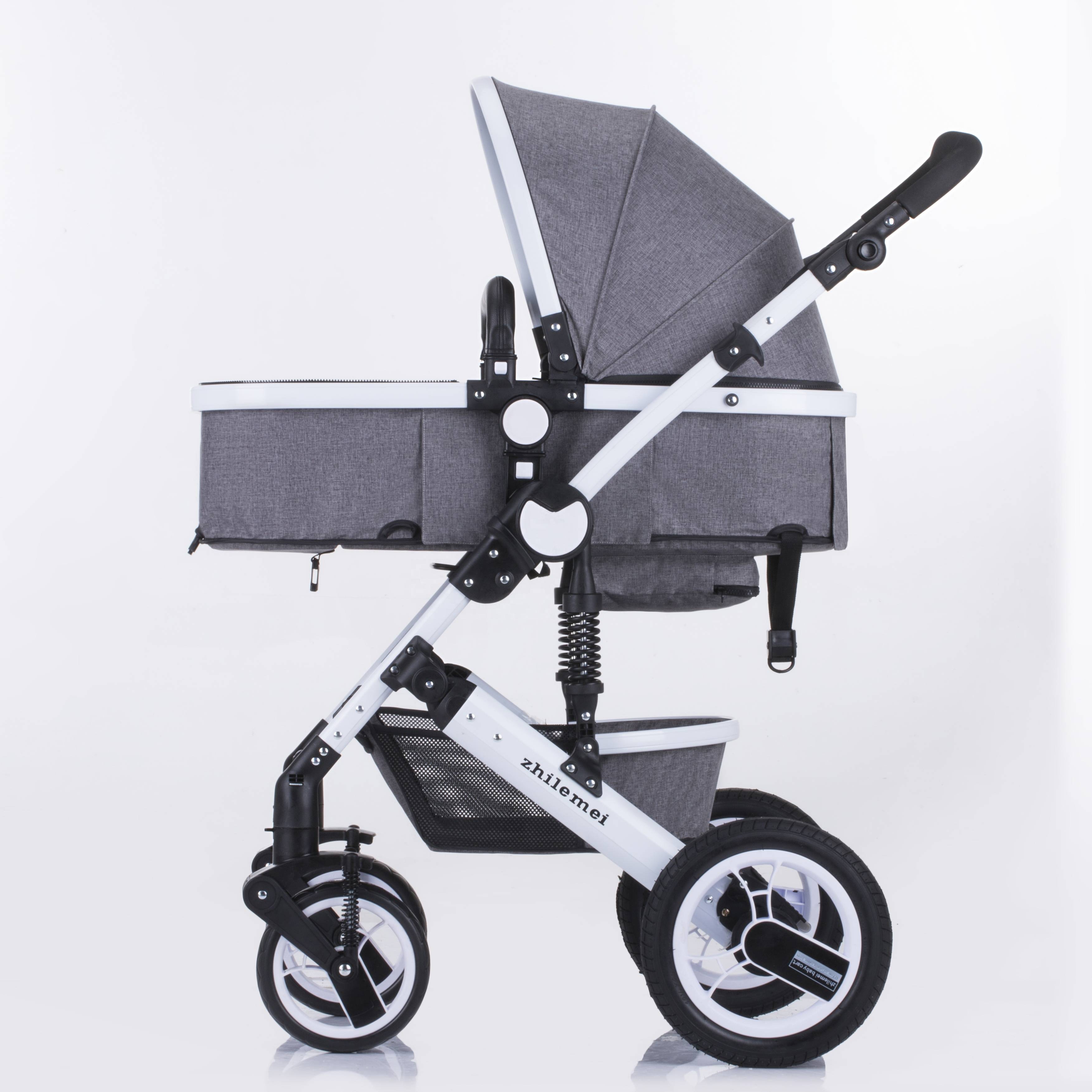 EVA adjustable handle stroller bike for baby and mother / stroller baby pram tricycle / four Removable wheel stroller with cover