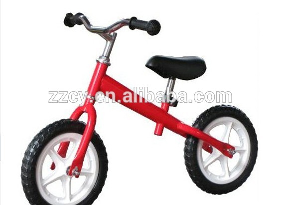red/white/black children balance bike learning bicycle