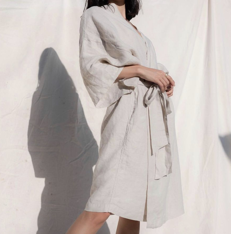 Linen Robe For Women 100% Flax Linen