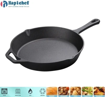 Amazon Hot Selling Outdoor Camping Cookware Set Pre-Seasoned Cast Iron Cookware Skillet Frypan, Cast Iron Cookware, Cast Iron Casserole