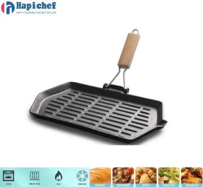 Outdoor Camping Cookware Cast Iron Frying Pan and Pots Grill Pan, Cast Iron Cookware, Cast Iron Casserole