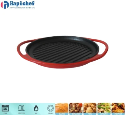 New Product Enamel Cookware Cast Iron Griddle Grill Pan, Cast Iron Cookware, Cast Iron Casserole