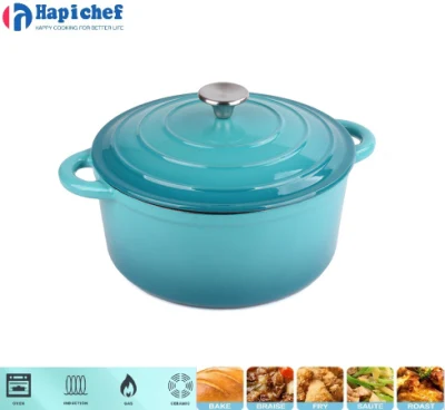 Wholesale Enamel Red Cast Iron Casserole with Lid and Handles, Cast Iron Cookware, Cast Iron Casserole