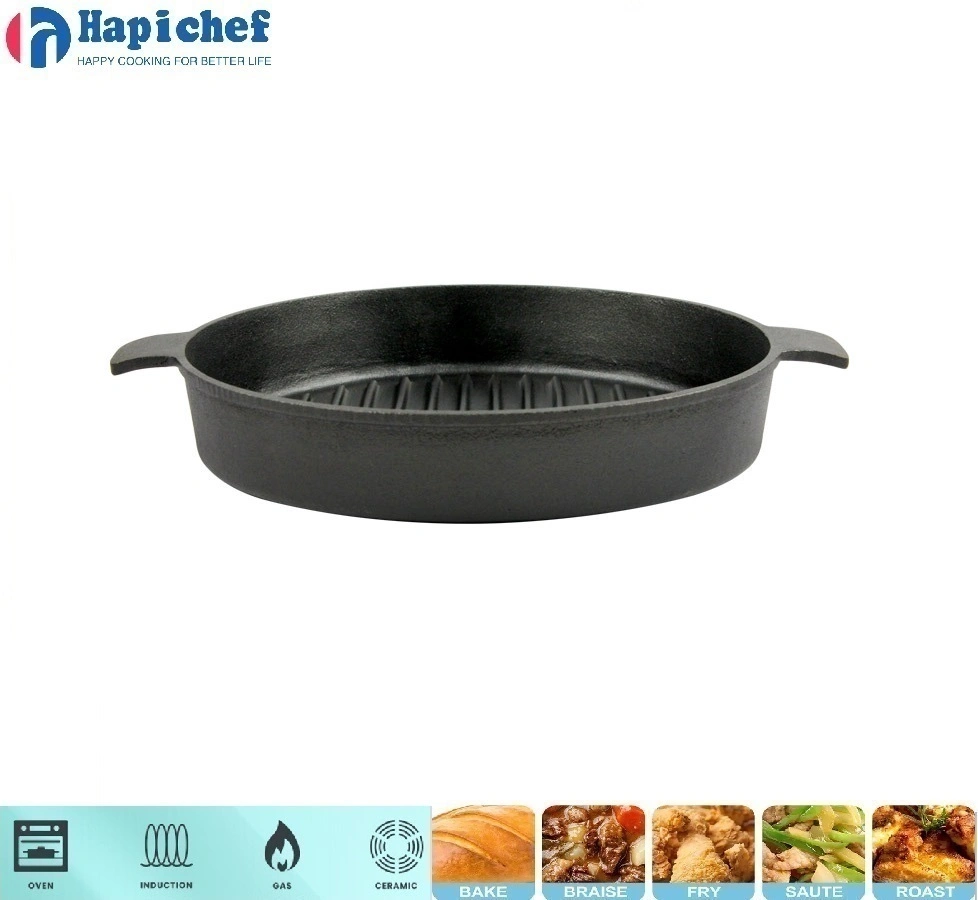 cast iron pot set supplier Amazon Hot Sale Cookware Cast Iron Griddle Barbecue Grill Pan