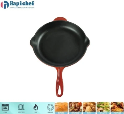 Best Price High Quality Enameled Non Stick Double Handle Cast Iron Fry Pan Skillet, Cast Iron Cookware, Cast Iron Casserole